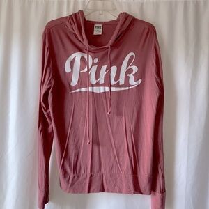 PINK Victoria's Secret Women's Size Small Dusty Rose Pullover Cotton Hoodie